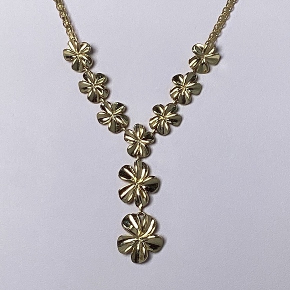 EUC Gold plated over SS Necklace and Earrings Set - Picture 3 of 6